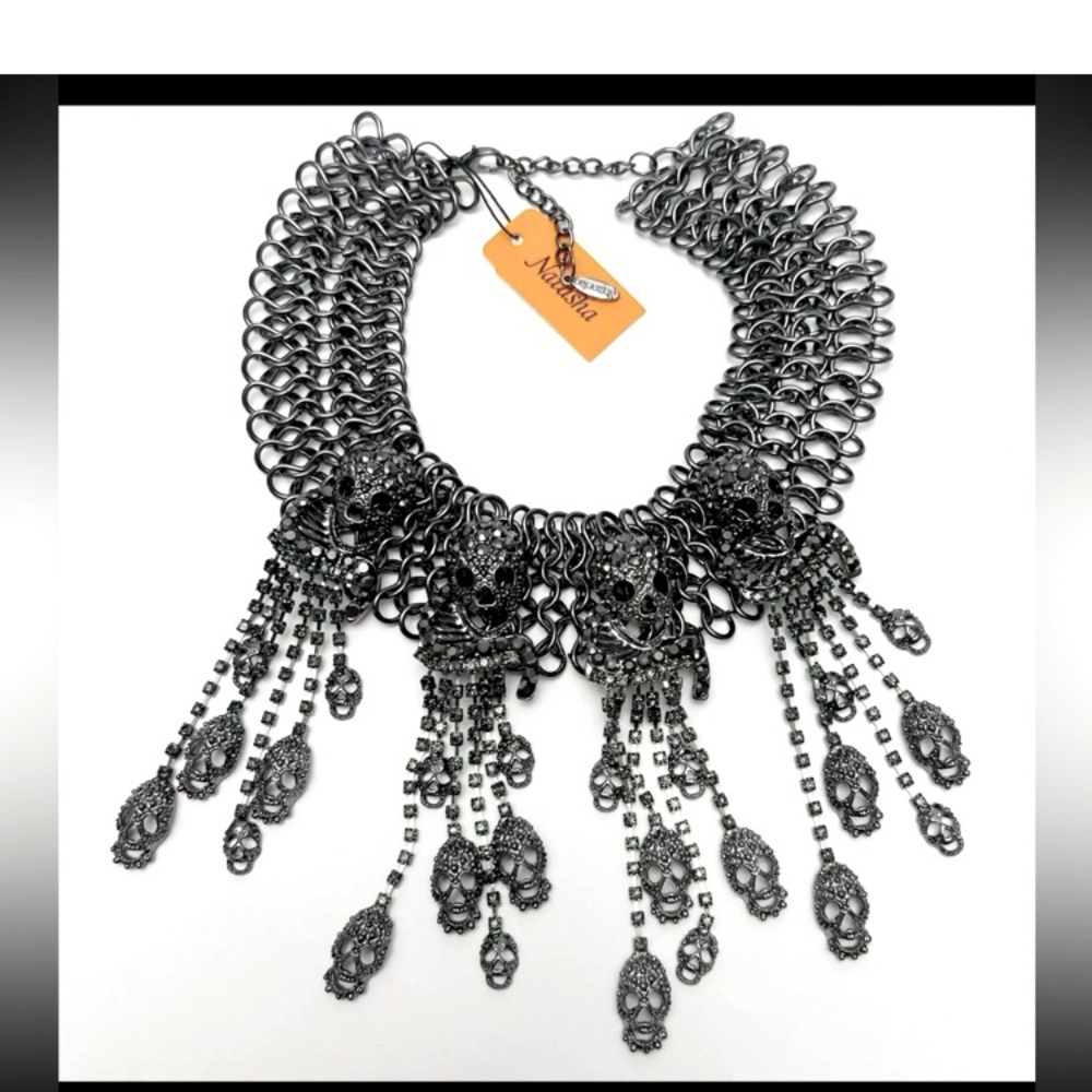 New Natasha Couture Skull Statement Choker